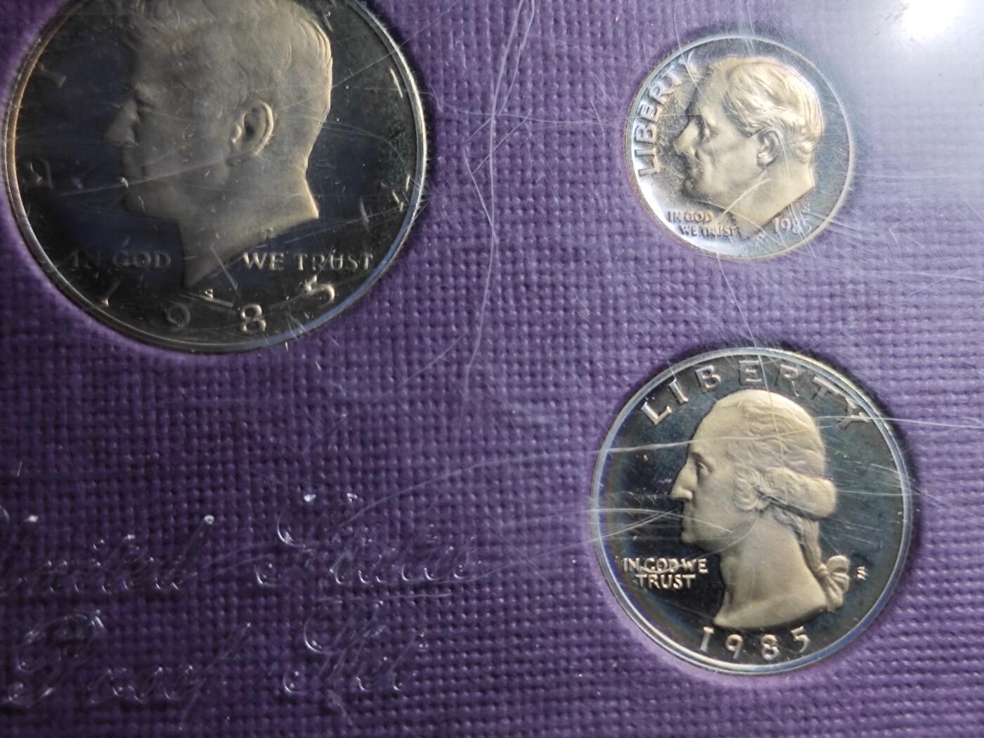 KK钱币收藏小铺 （套币 好品/批量散币 银币）专场  2月预留时间 周末发货  1985美国大小面值清年精制套币