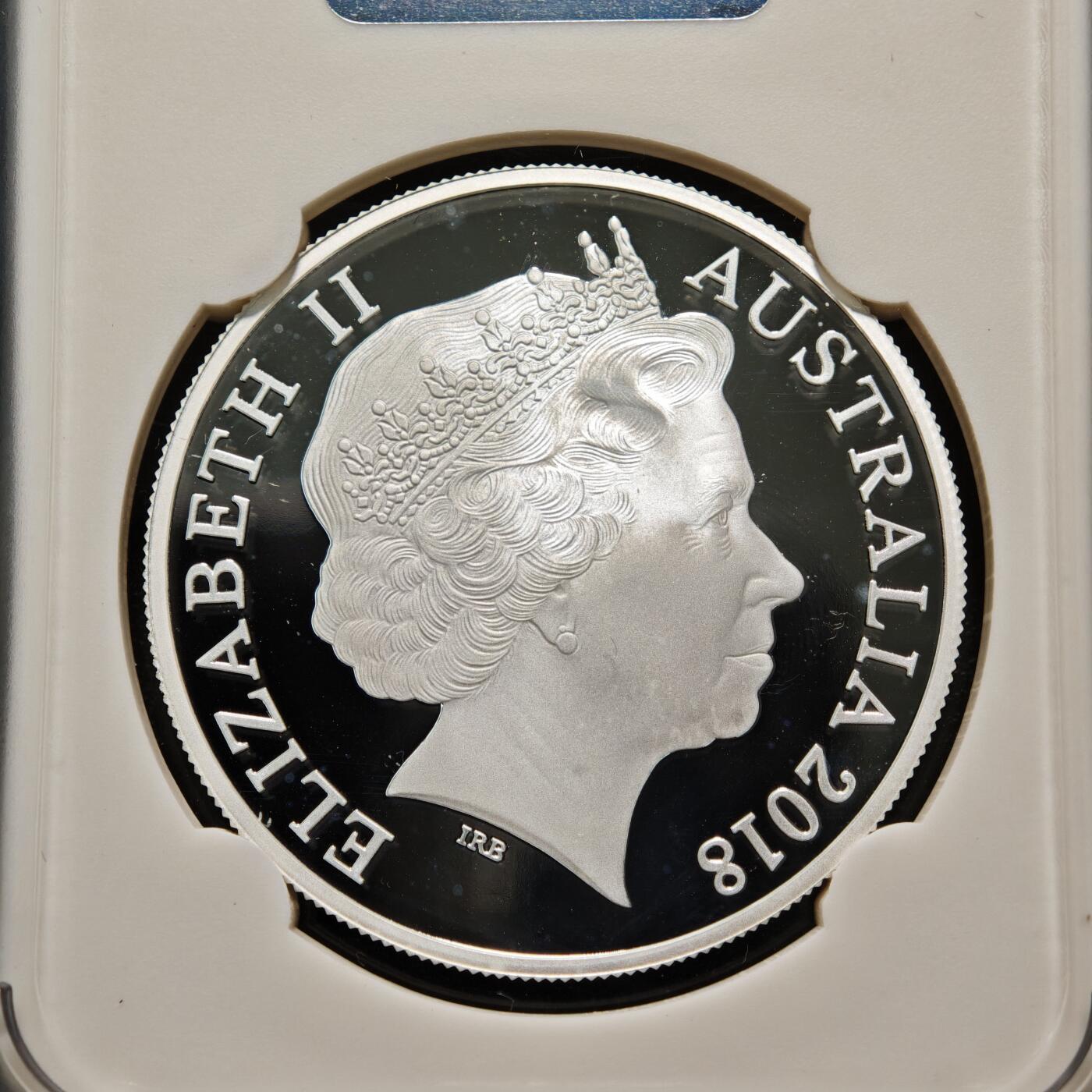 【德藏】世界币章拍卖第154期（拍品征集中~欢迎藏友联系） 2枚一组 2018年 澳大利亚俄罗斯世界杯1元纪念银币 封装版 1盎司 999银