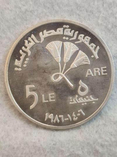 G&W世界散币，银币处理专场（第37场） - 埃及1986年5里拉  银币 墨西哥1986年世界杯