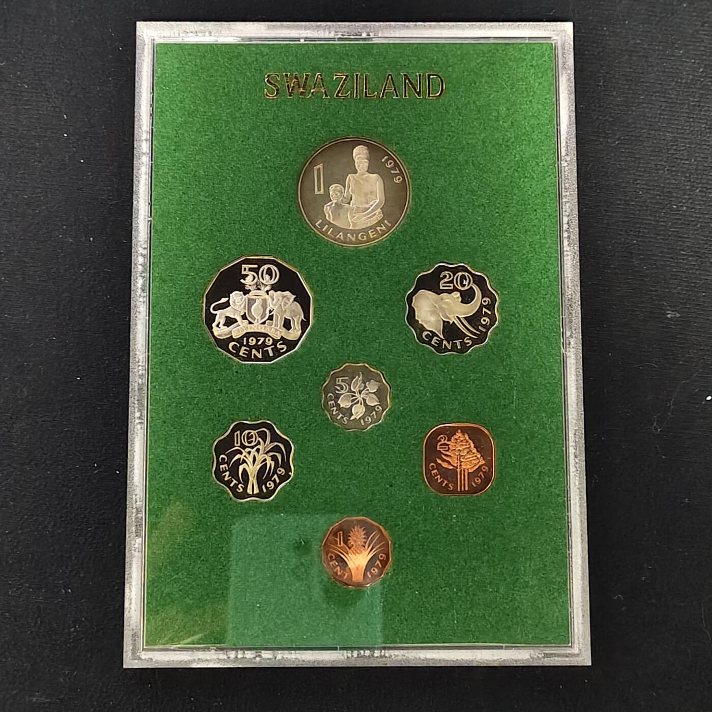 【全场包邮】纯粹捡漏拍479场（免费代拍第16场） 【少见】斯威士兰1979年皇家厂经典信封装官方精制套币（稀少年份，不是常见1974年）-量3231