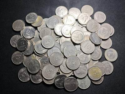 KK钱币收藏小铺 （套币 好品/批量散币 银币）专场  2月预留时间 周末发货 -  希腊5德拉克马一组100枚！