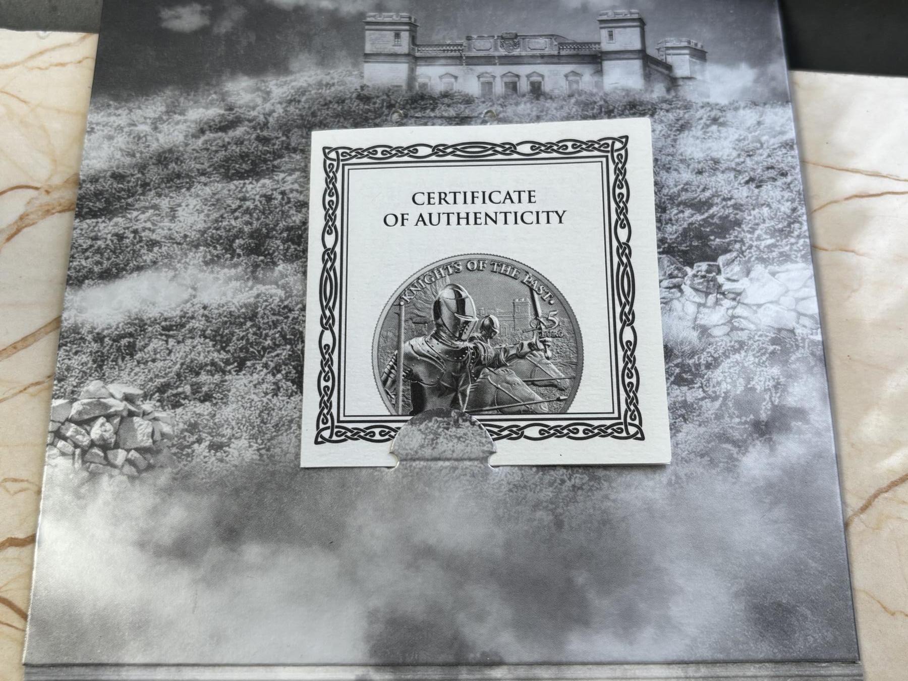 第182期拍卖 卡装马耳他2021年过去的骑士团系列1盎司纪念银币,9999银，发行15000枚，