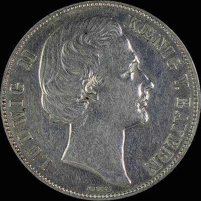 【雨安】【直播拍卖】【世界币章115期-裸币】2025-11-21 周五 19:30 保真 - [裸币德国] Germany 德国 德意志 1泰勒 Bavaria巴伐利亚 Thun.107 KM#0889 (1871) 普法战争 1871年