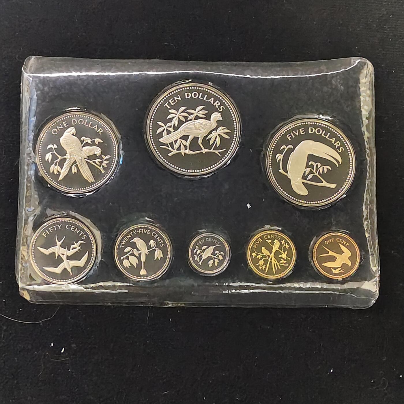 【全场包邮】纯粹捡漏拍479场（免费代拍第16场） 伯利兹1974年官方精制套币-盒证全