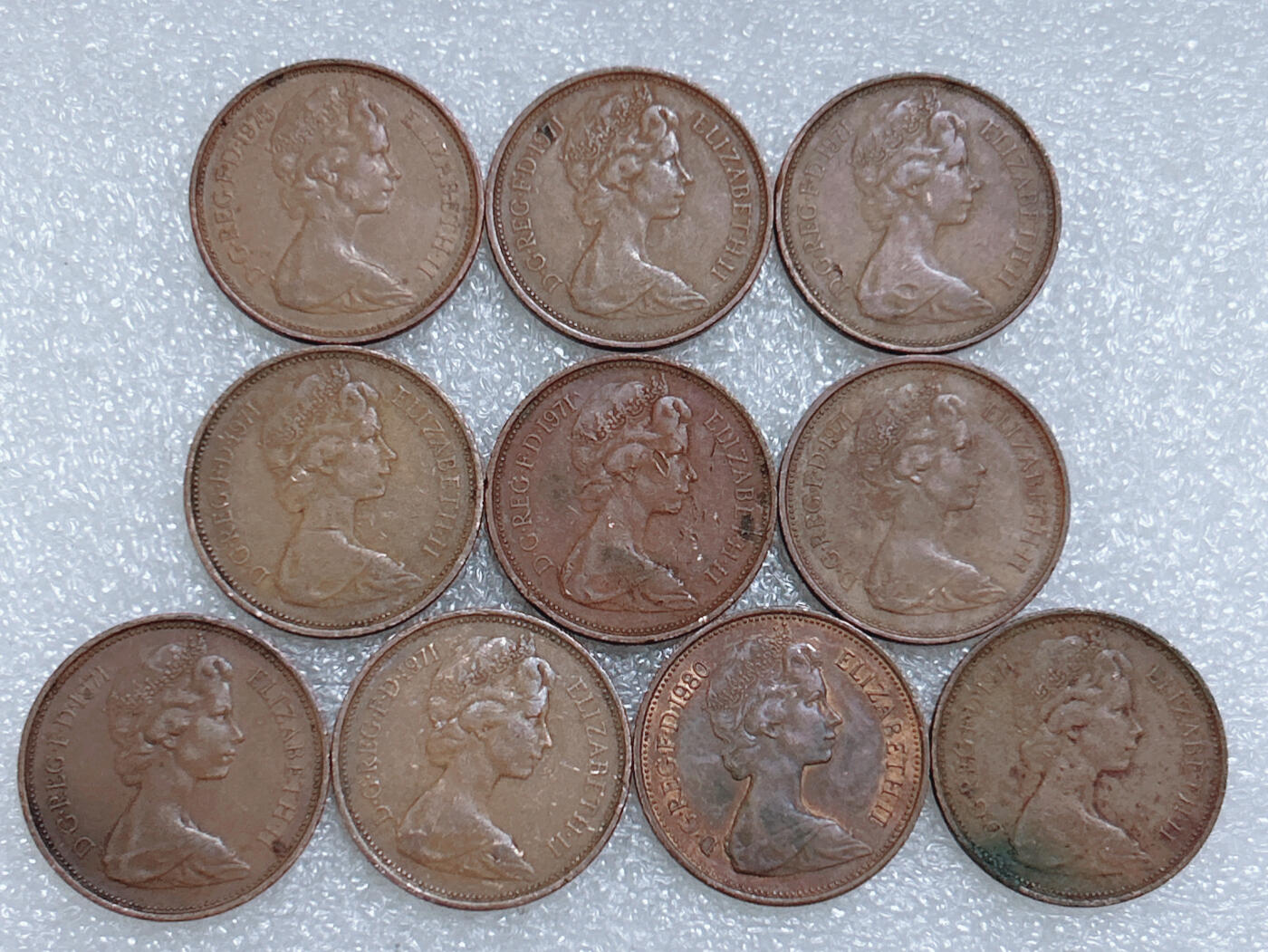 第一海外回流一元起拍收藏 散集专场  第270期 英国2便士硬币 10枚 青年女王版