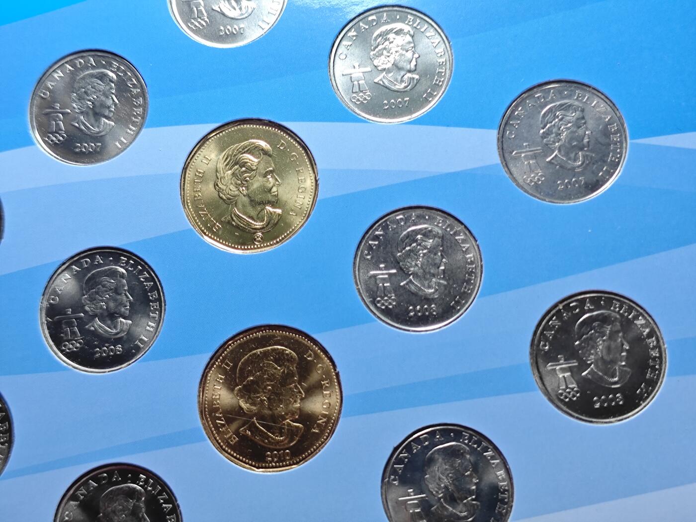 KK钱币收藏小铺 （套币 好品/批量散币 银币）专场  2月预留时间 周末发货  加拿大奥运纪念套币 含14枚纪念币