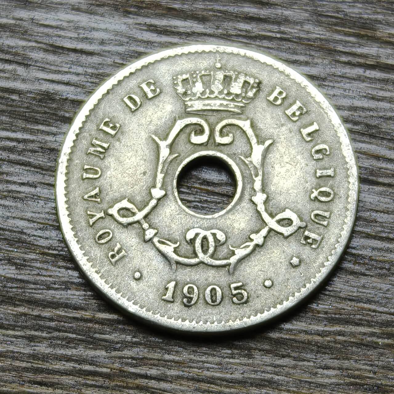 【铜匠收藏】★第132场★散币场，无佣金，30包邮。不满30元，支付5元运费。《接受代拍 代送NGC评级》 比利时 1905年 5分