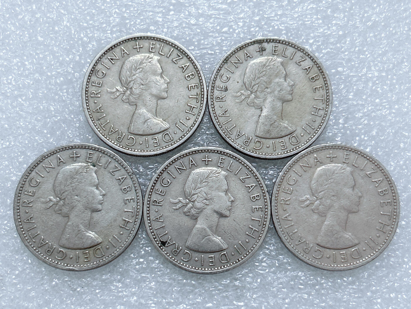 第一海外回流一元起拍收藏 散集专场  第270期 英国1962年2先令硬币 5枚