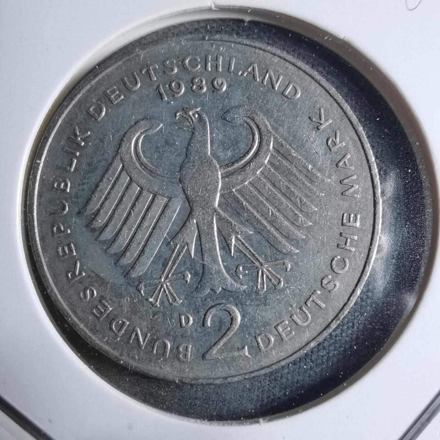 沼泽如烟--第909场 德国1989年2马克