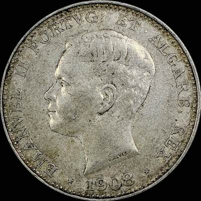 【雨安】【直播拍卖】【世界币章115期-裸币】2025-11-21 周五 19:30 保真 - [裸币各国] Portugal 葡萄牙 500瑞斯 1908年 曼努埃尔二世