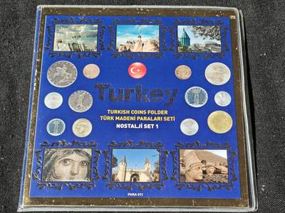 刘世昌艺术品销售中心～虎踞龙蟠*金杨在线联拍群第518期 - 土耳其硬币册，含14枚硬币，品相如图。