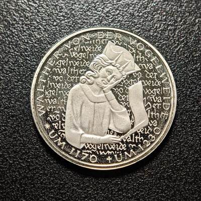 【德藏】世界币章拍卖第154期（拍品征集中~欢迎藏友联系） - 1980年 德国诗人沃格尔魏德逝世750周年5马克纪念镍币 直径约：28.9mm；重约：10g