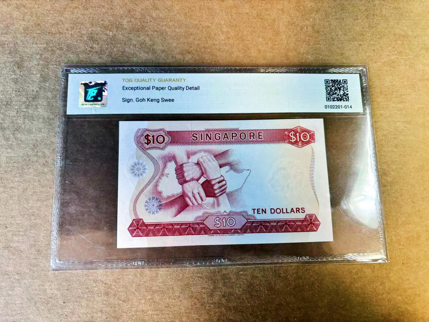 【Blue Auction】世界纸币精拍第753期——18级TOP拍卖/信誉/品质/专业/高效💫 新加坡 1970年10元 花版 TQG65EPQ 