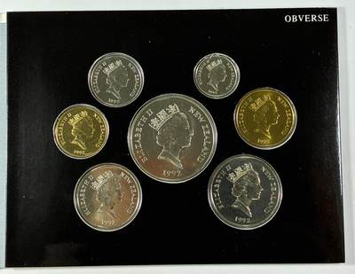 【雨安】【直播拍卖】【世界币章115期-裸币】2025-11-21 周五 19:30 保真 - [现代套币] New Zeeland 新西兰 套币 1992年