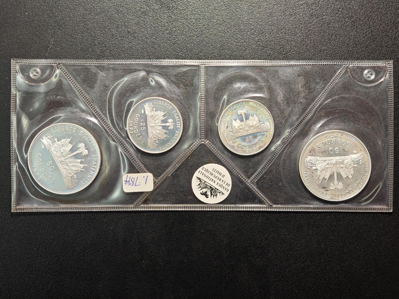 【德藏】世界币章拍卖第154期（拍品征集中~欢迎藏友联系） 1973年 海地精制纪念套币 原册