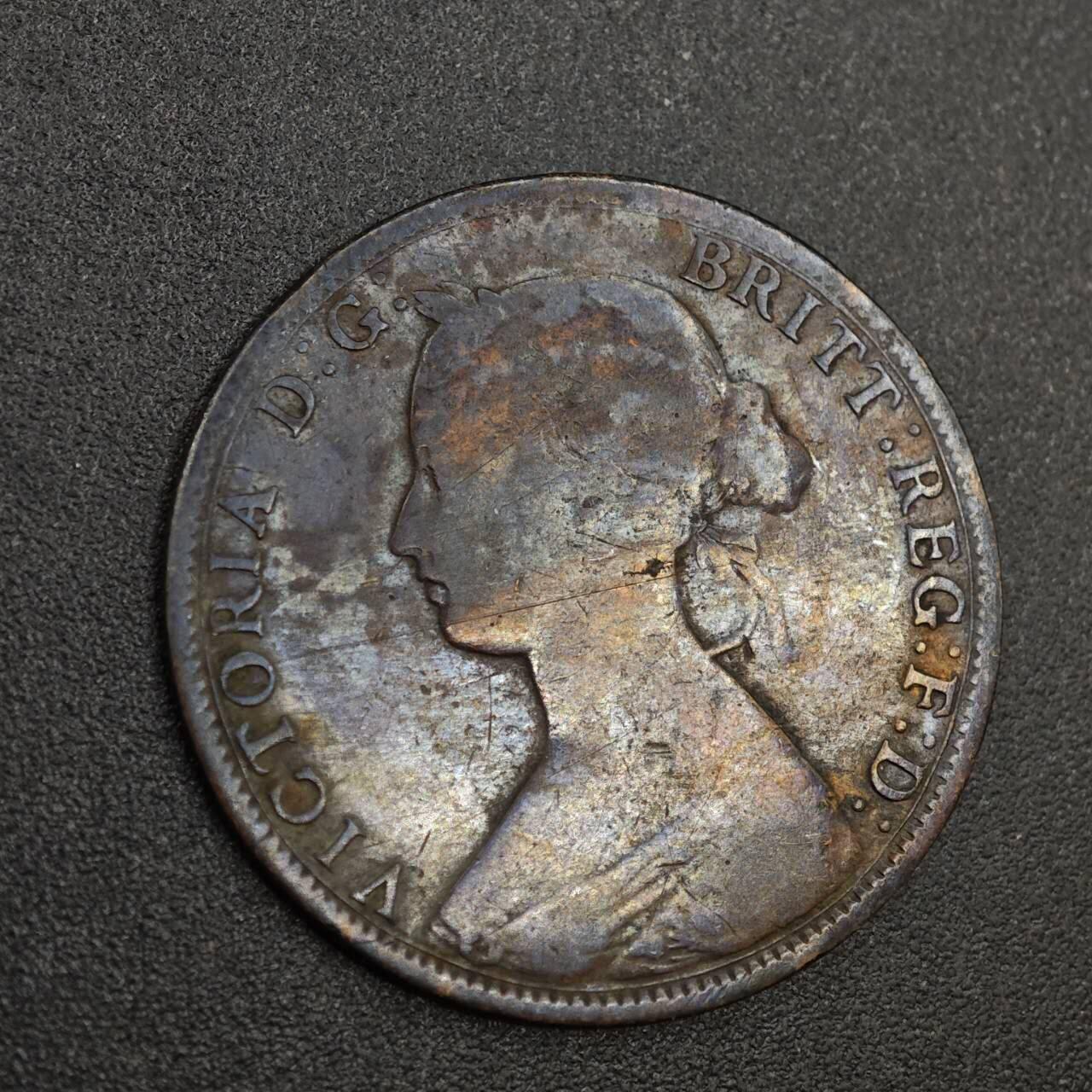 【淘币小摊】实时拍第八百零二拍   散币场   满百包邮可预留二周 每周一统一发货   新布伦瑞克1861年1分铜币