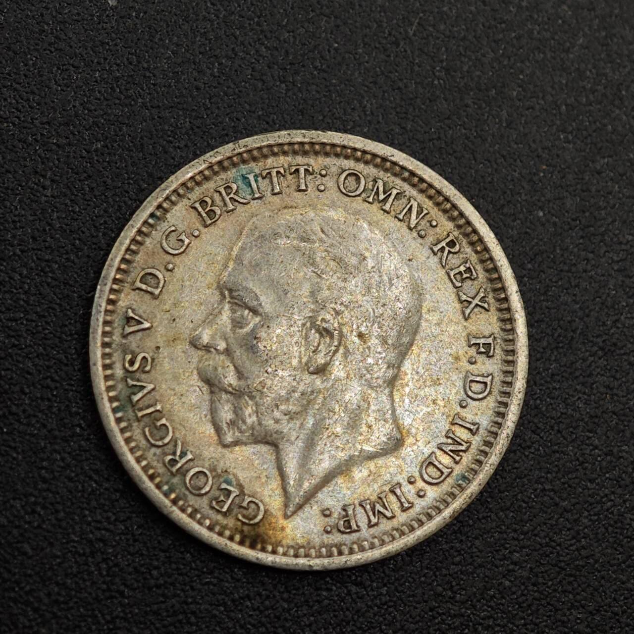 【淘币小摊】实时拍第八百零二拍   散币场   满百包邮可预留二周 每周一统一发货   英国1936年乔治五世3便士银币