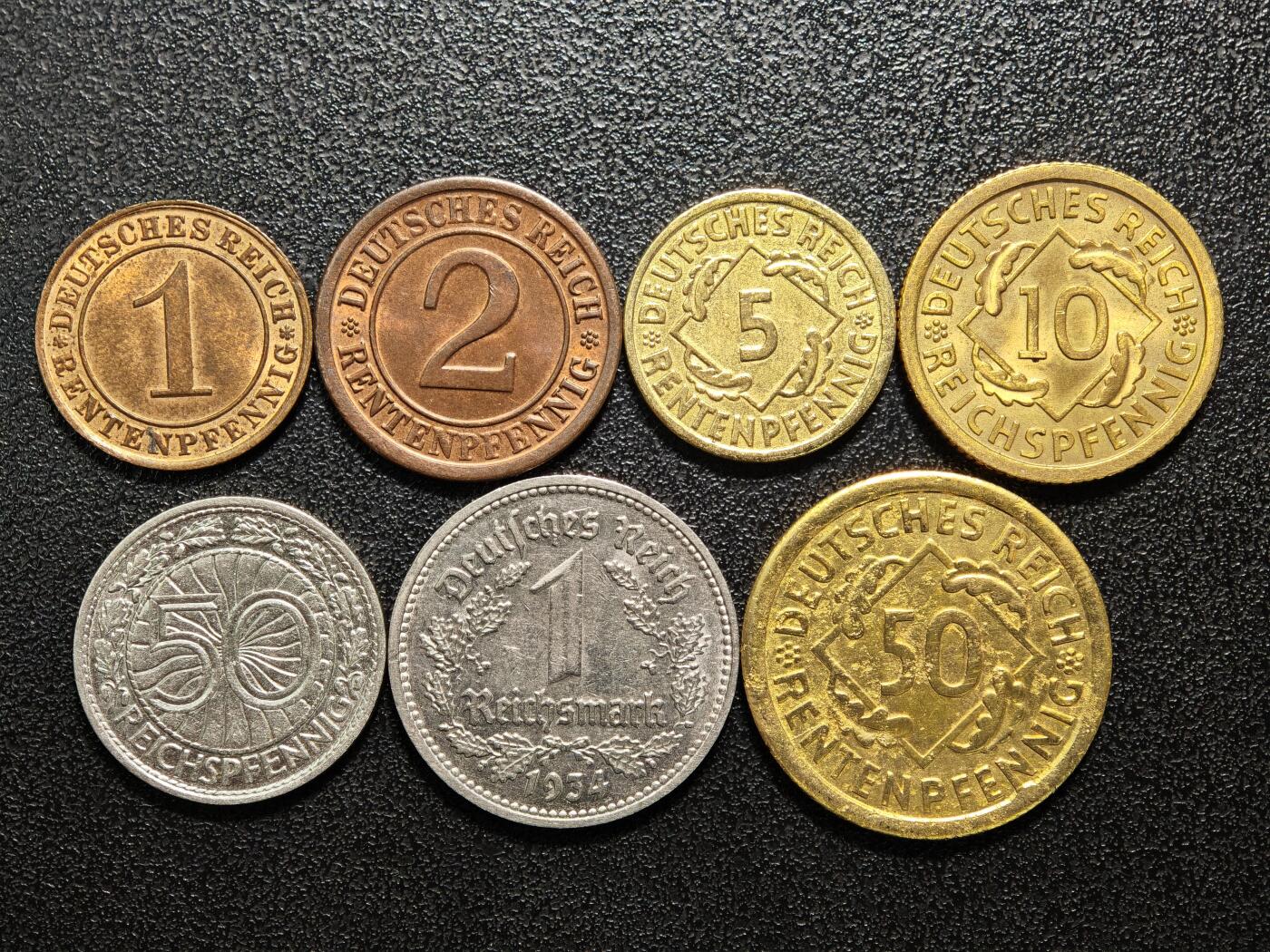 【德藏】世界币章拍卖第154期（拍品征集中~欢迎藏友联系） 7枚一组 德国魏玛套币