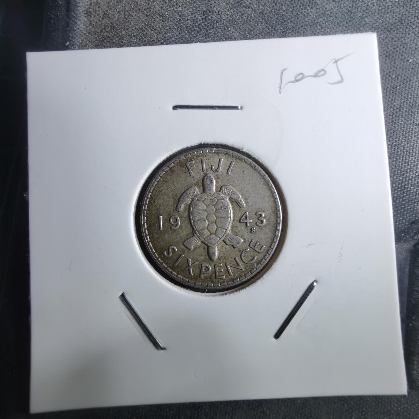 沼泽如烟--第910场 斐济1943年6便士银币