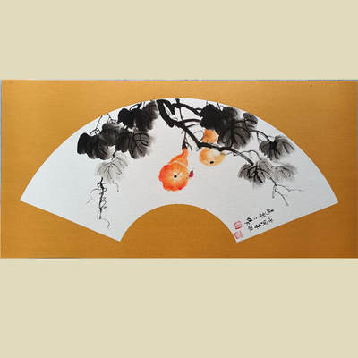 3、崔建华扇面画33×66 - 3、崔建华扇面画33×66