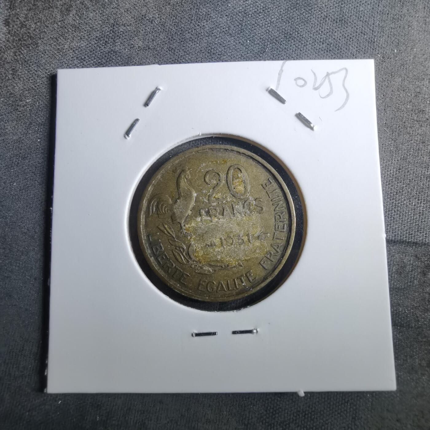 沼泽如烟--第910场 法国1951年20法郎