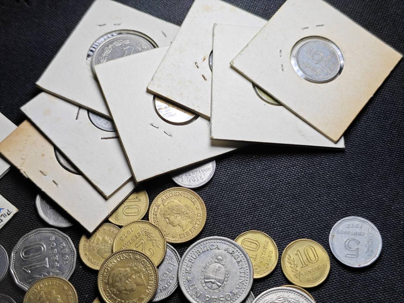 KK钱币收藏小铺 （套币 好品/批量散币 银币）专场  2月预留时间 周末发货  阿根廷散币一组108枚 可配套