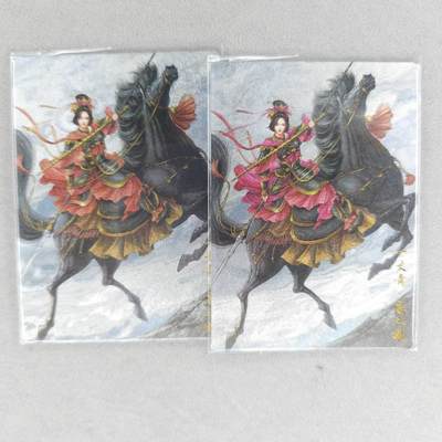 龙虎卡牌六四场 （无佣金，周六结拍，欢迎送拍） - 粗闪2张 卡德曼 谷粒-扈三娘（39 B C）