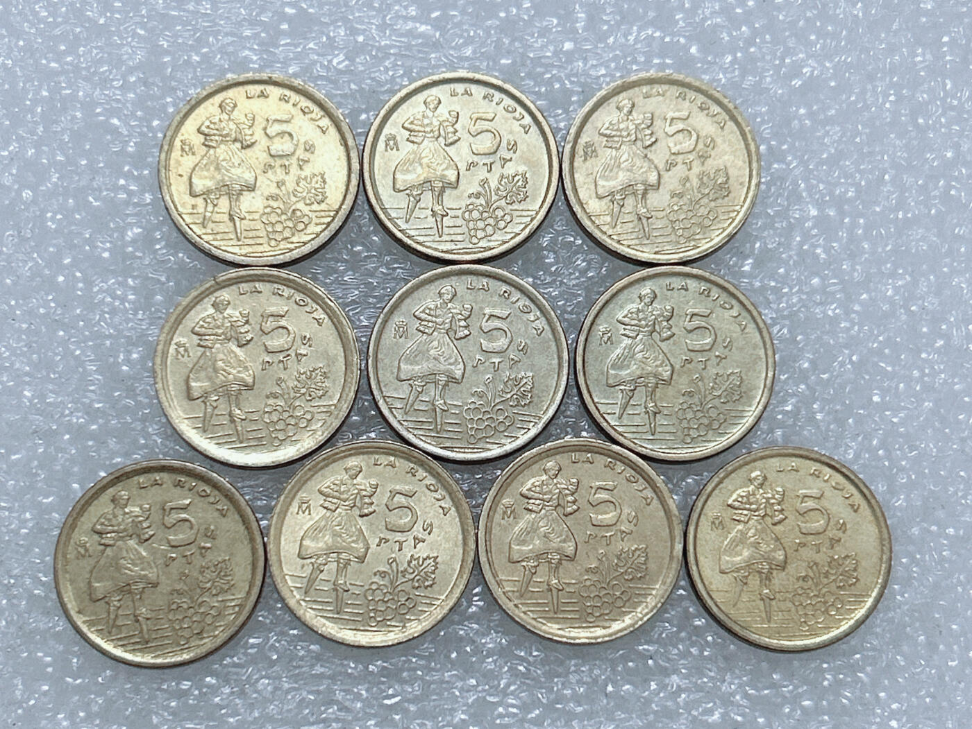 第一海外回流一元起拍收藏 散集专场  第270期 1996年西班牙拉里奥5比塞塔铜币 10枚