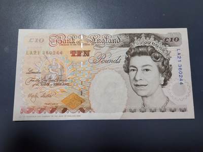 11月22号晚上8点 外国纸币自动截拍第62场 - 英国10镑 稀少签名版 近新