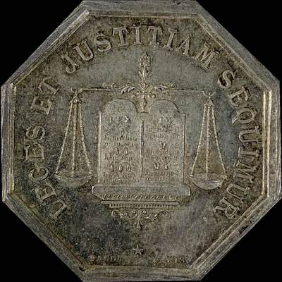 【雨安】【直播拍卖】【世界币章115期-裸币】2025-11-21 周五 19:30 保真 - [章] France 章 法国 八角 19世纪 沙托鲁市 公证人 八角银章 UNC