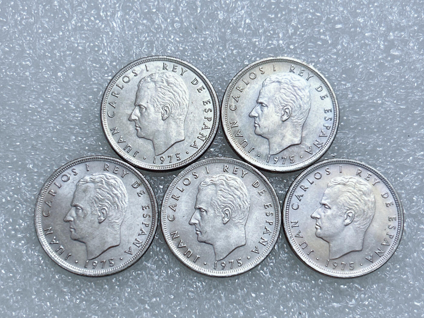 第一海外回流一元起拍收藏 散集专场  第270期 西班牙5比塞塔硬币 5枚 原光品