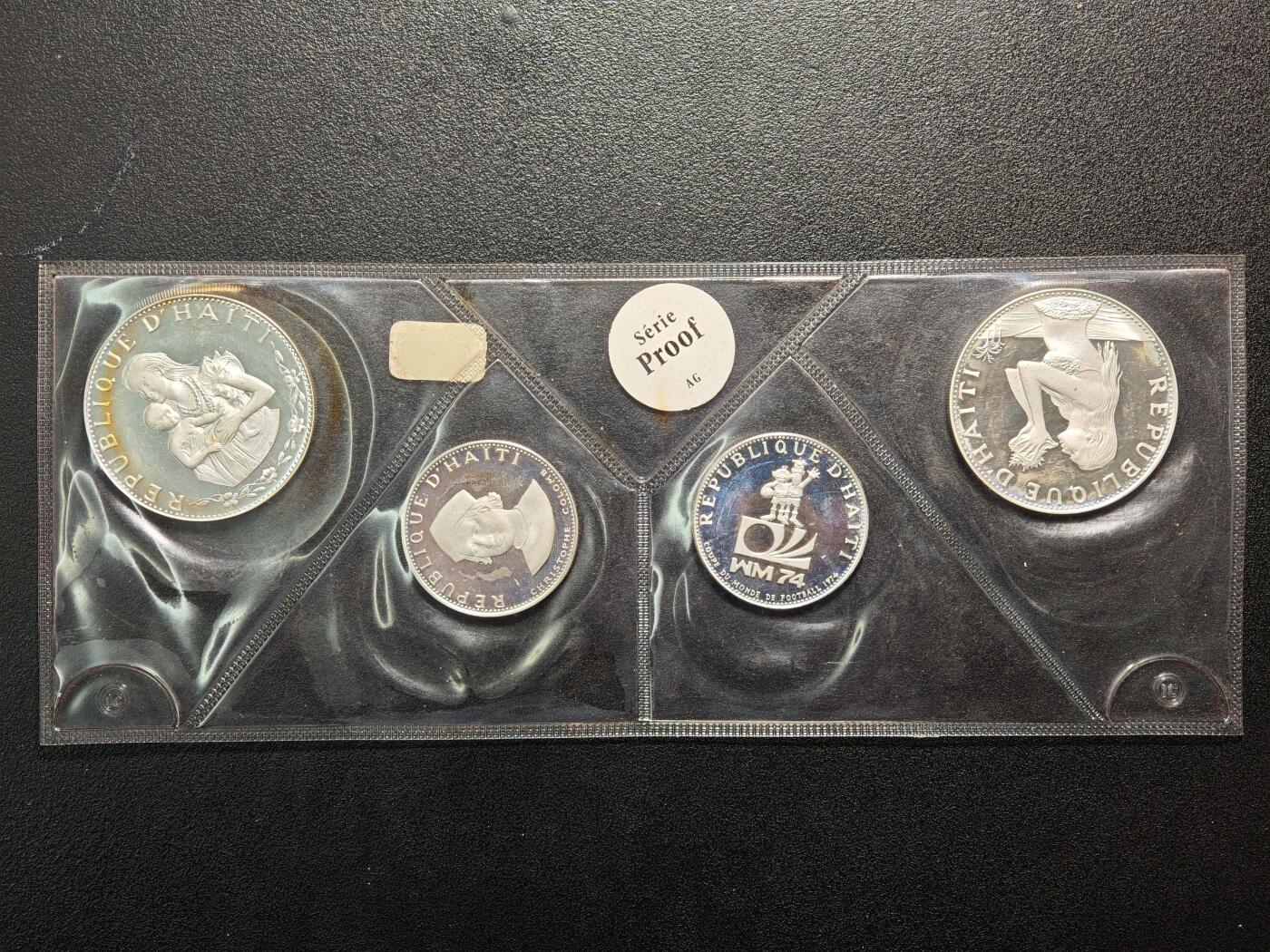 【德藏】世界币章拍卖第154期（拍品征集中~欢迎藏友联系） 1973年 海地精制纪念套币 原册