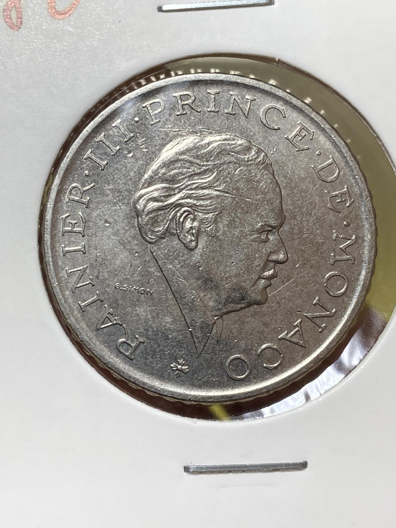 2025年第一百三十一场(总第一百五十七场）外国好品纸夹散币场(免佣金) 摩纳哥🇲🇨1982年2法郎(海豚标)