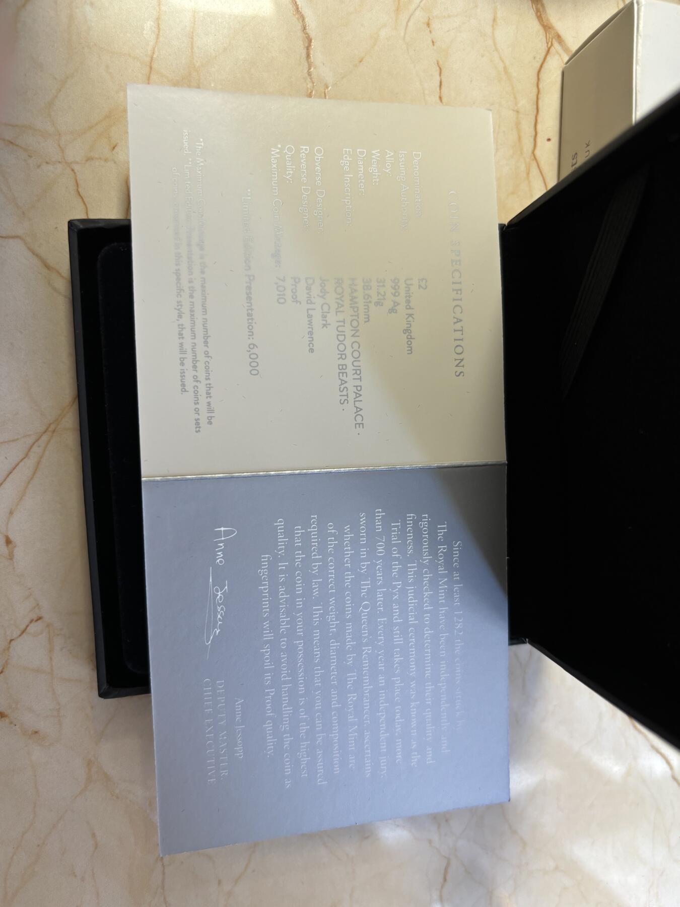 第182期拍卖 英国2022年都铎王朝神兽西摩豹1盎司精制纪念银币NGC-PF69原盒证书，999银，发行量7010枚