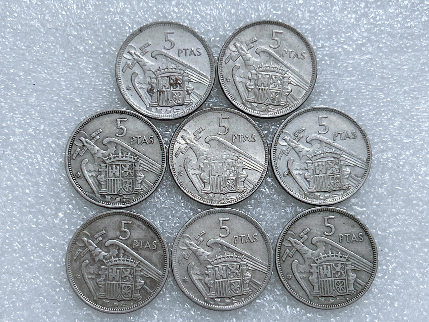 第一海外回流一元起拍收藏 散集专场  第270期 西班牙5比塞塔硬币 8枚