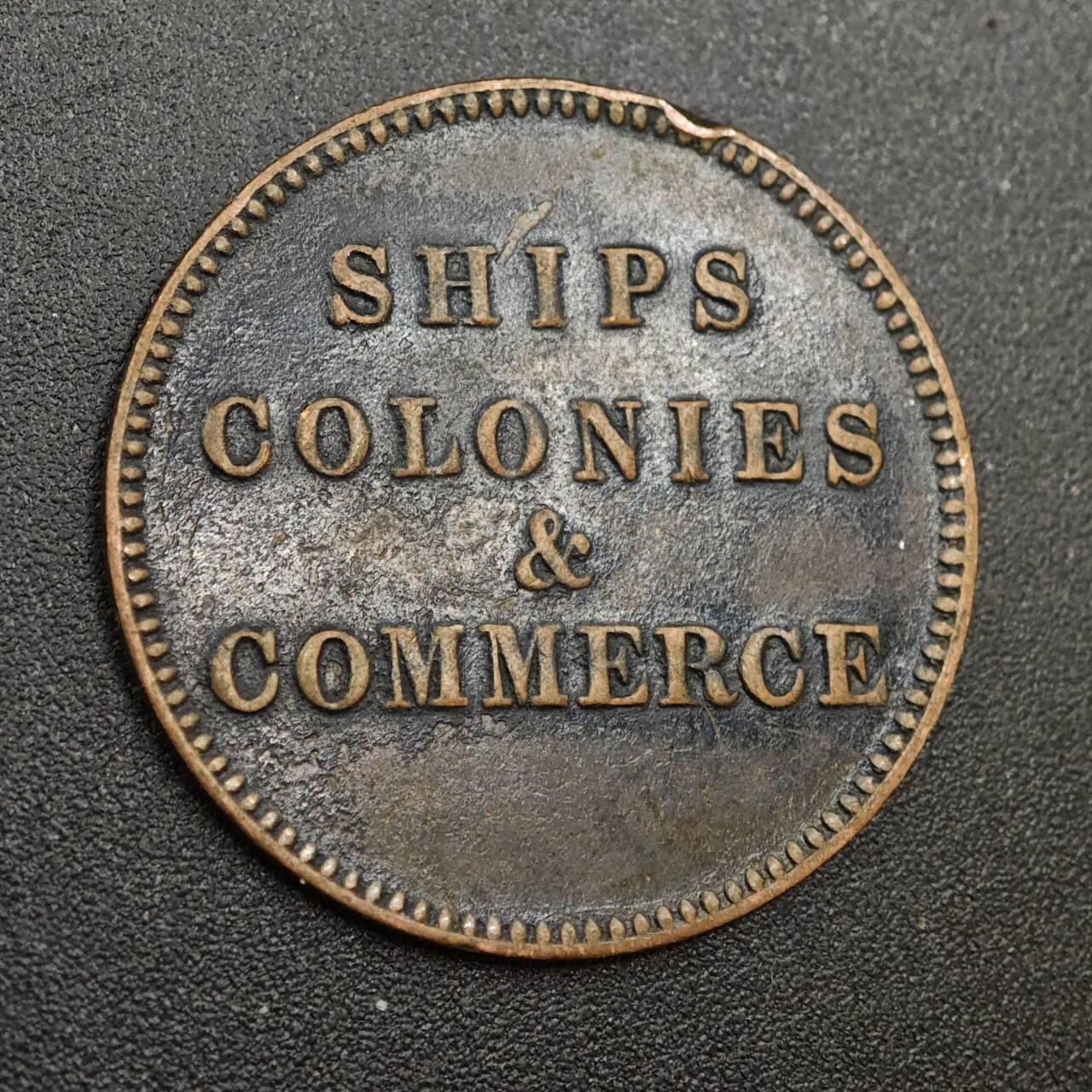 【淘币小摊】实时拍第八百零二拍   散币场   满百包邮可预留二周 每周一统一发货   爱德华王子岛殖民地船运贸易一分铜币代币