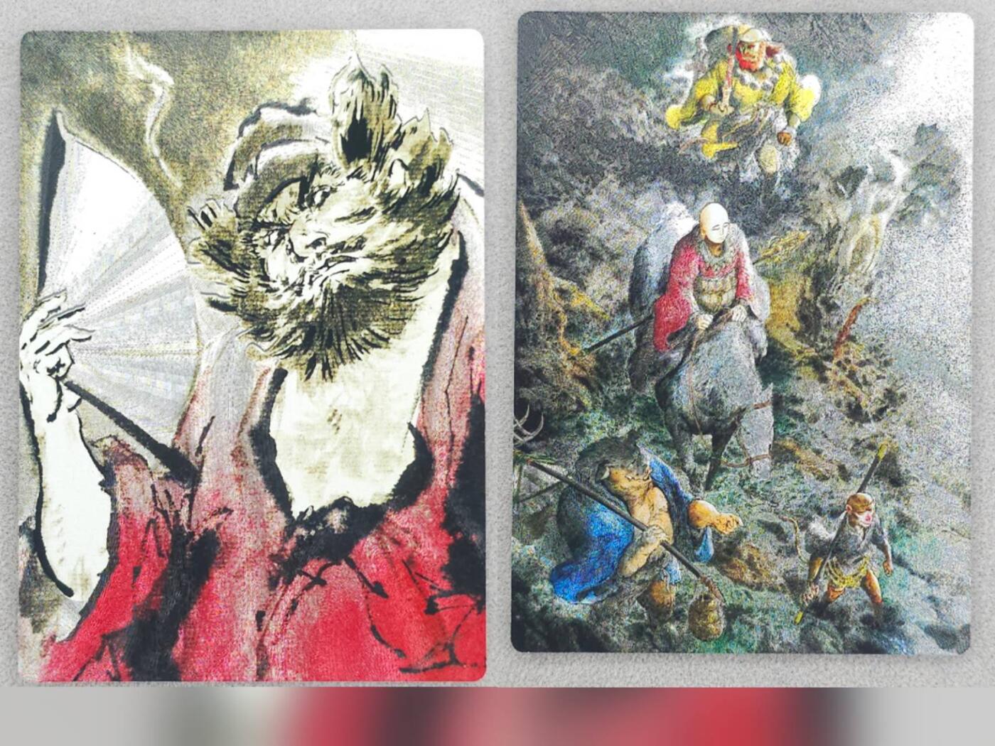 龙虎卡牌六四场 （无佣金，周六结拍，欢迎送拍） 粗闪2张 昆仑万象 权迎东新绘西游记 壹泡-钟馗&西行取经