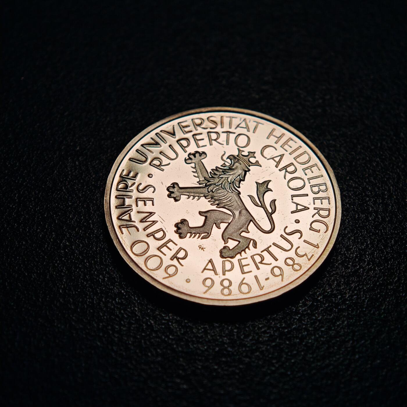 【德藏】世界币章拍卖第154期（拍品征集中~欢迎藏友联系） 1986年 德国海德堡大学成立600周年5马克纪念镍币 直径约：28.9mm；重约：10g