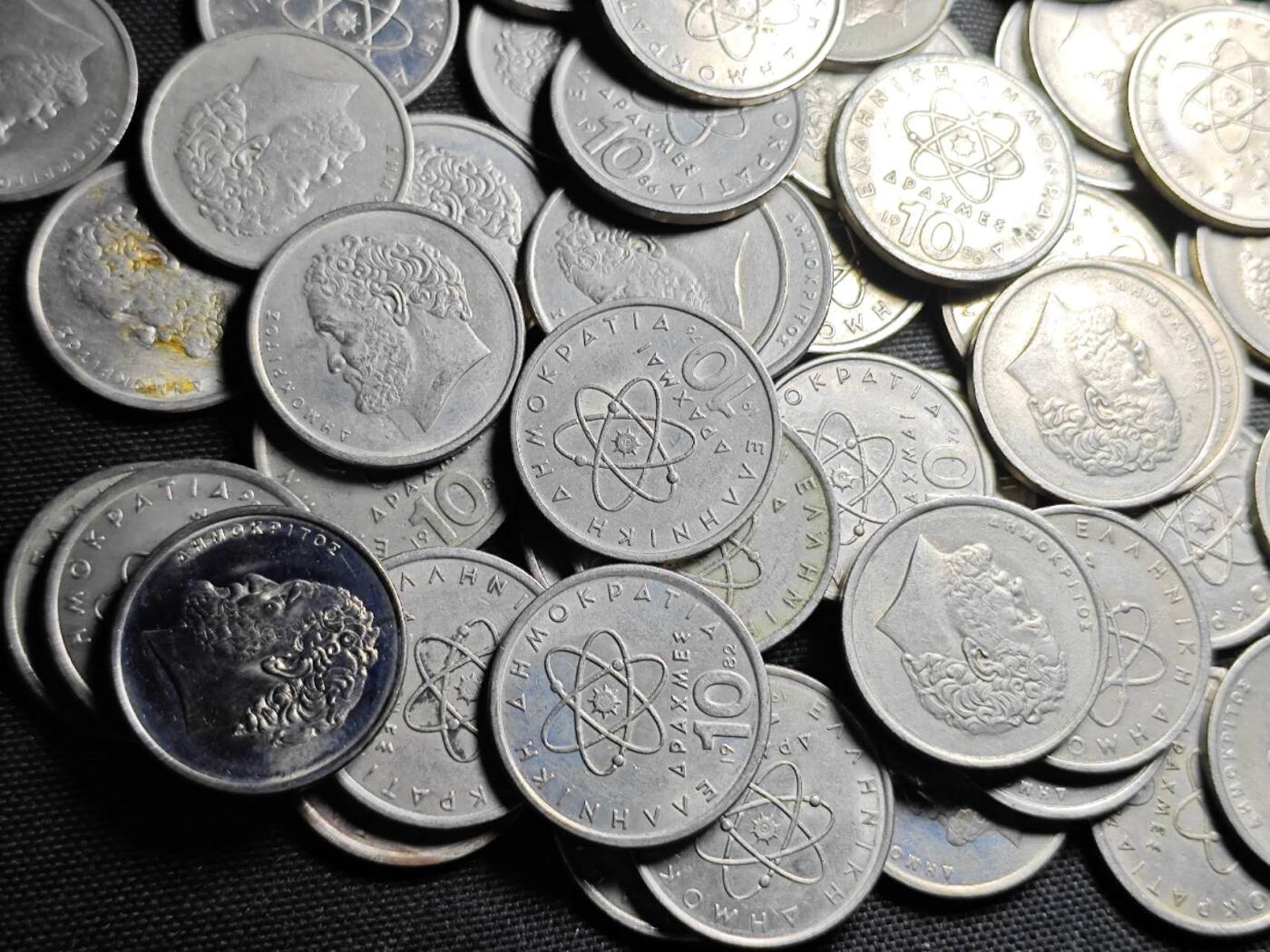 KK钱币收藏小铺 （套币 好品/批量散币 银币）专场  2月预留时间 周末发货  希腊10德拉克马一组79枚