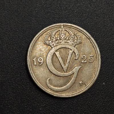 【淘币小摊】实时拍第八百零二拍   散币场   满百包邮可预留二周 每周一统一发货   - 瑞典1925年10欧尔镍币