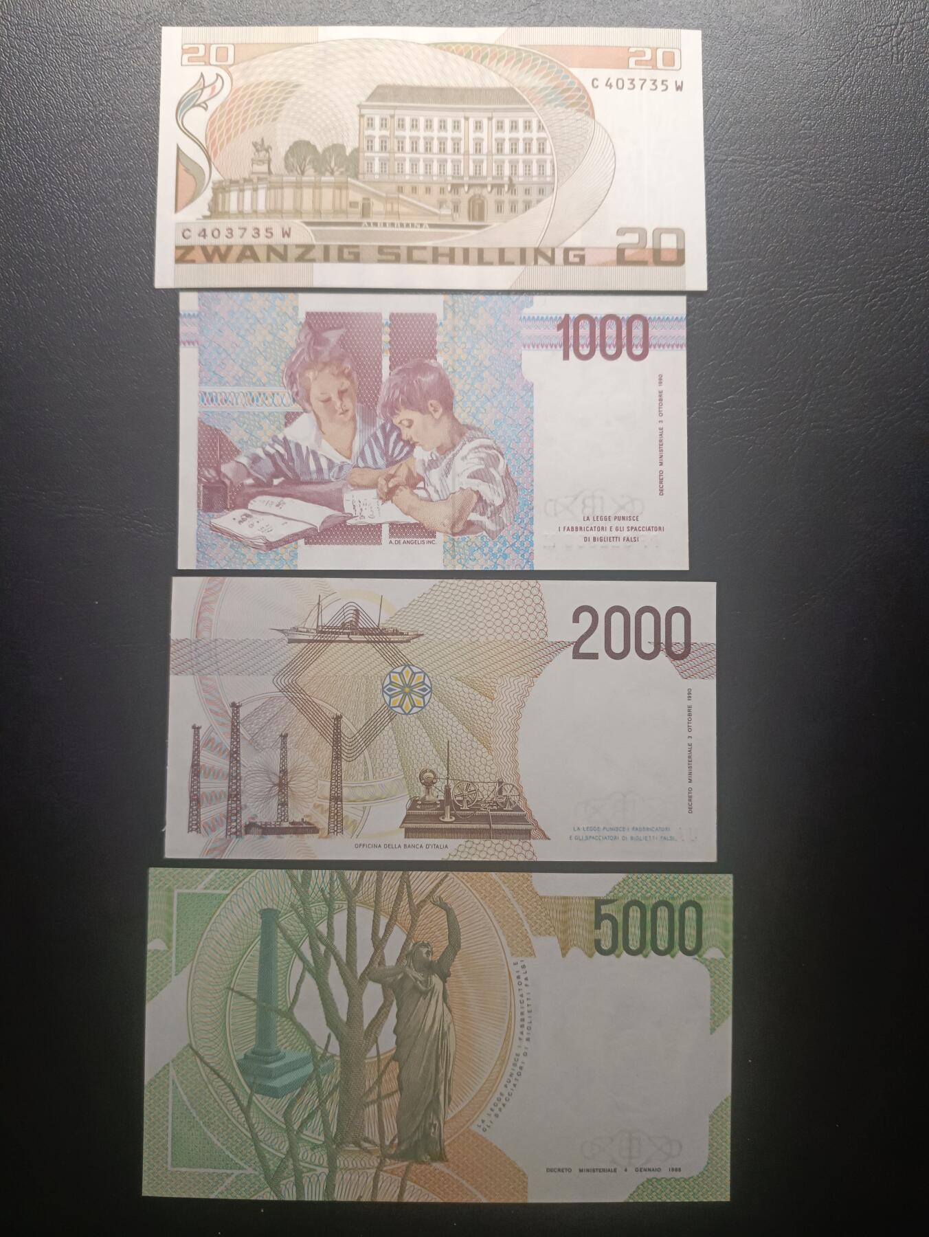 2025十一月第五期，总第203期 【地】欧洲纸币批量四张UNC—UNC-