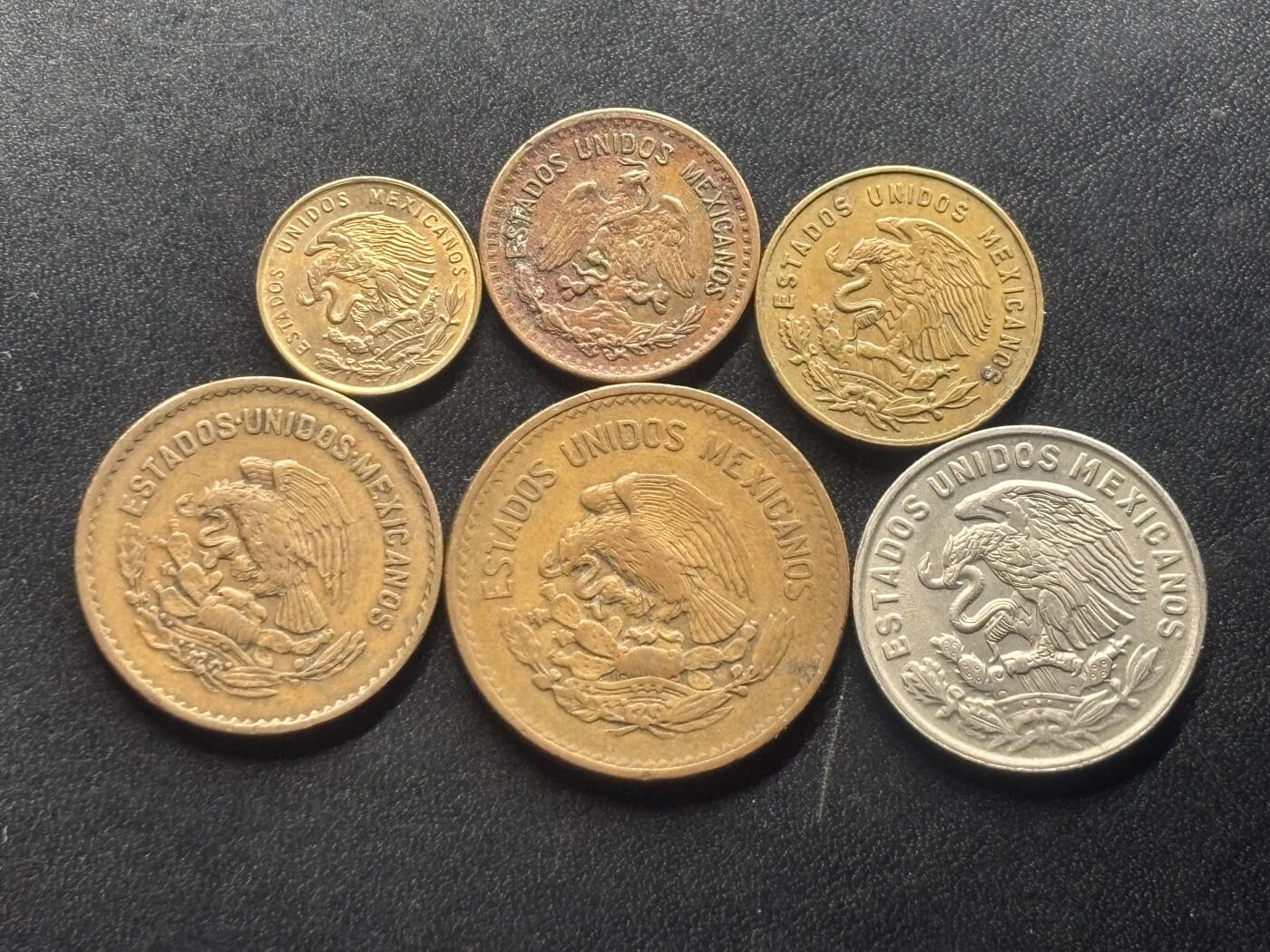 邮泉阁限时拍卖第三十六场 美洲硬币专场（硬币在国外。请付邮费6元。） 墨西哥6枚