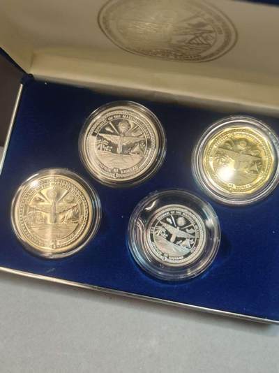 G&W世界散币，银币处理专场（第37场） - 马绍尔1994年4枚套  1铜1镍2银  阿波罗登月25周年