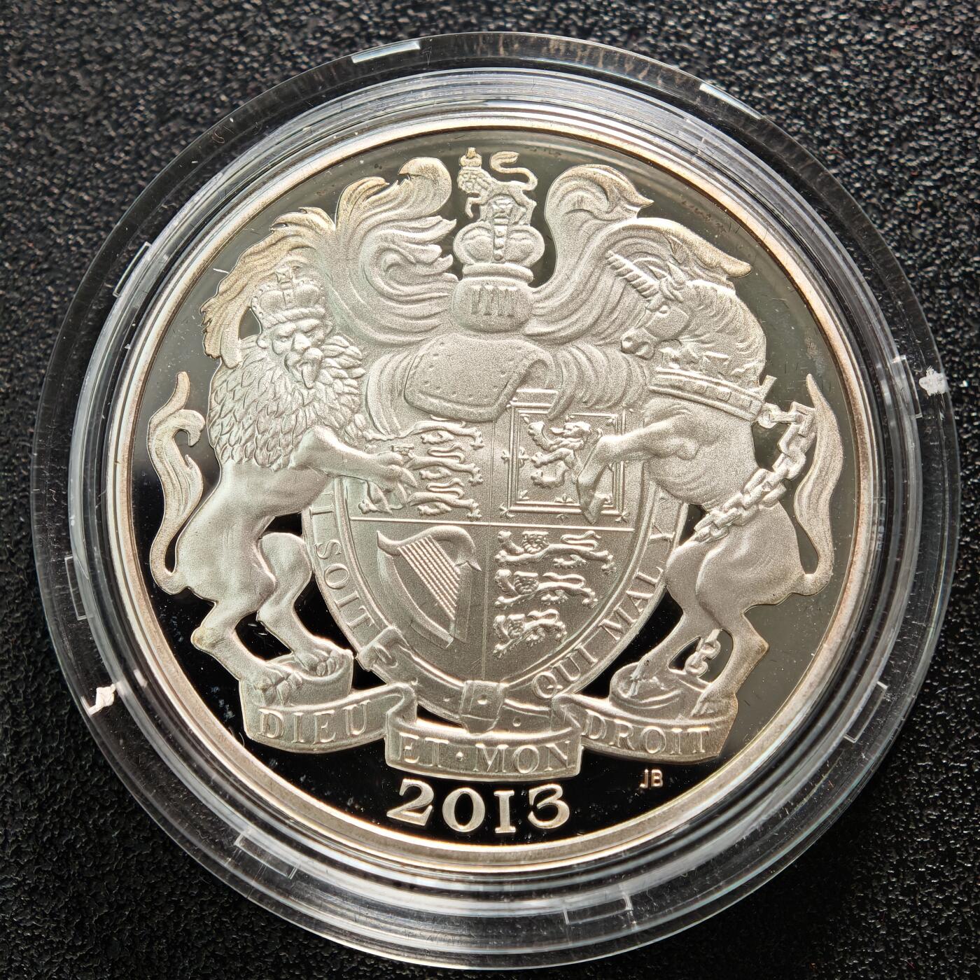 【德藏】世界币章拍卖第154期（拍品征集中~欢迎藏友联系） 2013年 英国伊丽莎白二世女王加冕60周年纪念银币 原盒 原证书