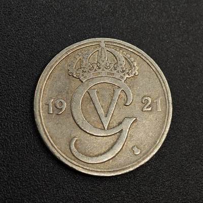 【淘币小摊】实时拍第八百零二拍   散币场   满百包邮可预留二周 每周一统一发货   - 瑞典1921年25欧尔镍币