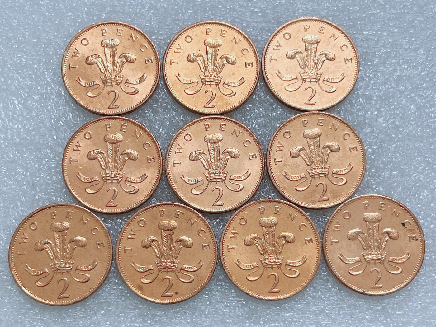 第一海外回流一元起拍收藏 散集专场  第270期 英国1989年2便士硬币 10枚 原光美品