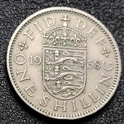 泉币菌-第134场-精品福利场 - 1958年 英国1先令3狮 英格兰 23.5mm
