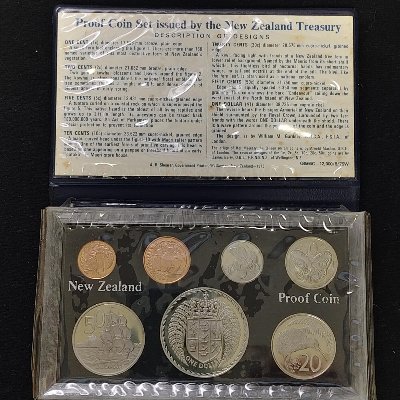 【全场包邮】纯粹捡漏拍479场（免费代拍第16场） 新西兰1976年官方封装精制套币