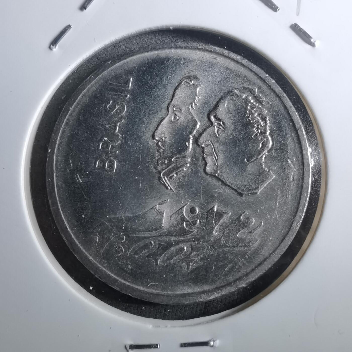 沼泽如烟--第910场 巴西1972年1克鲁塞罗纪念币