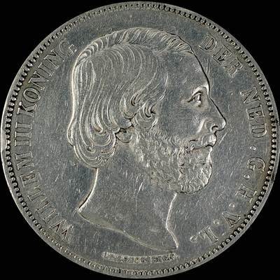 【雨安】【直播拍卖】【世界币章115期-裸币】2025-11-21 周五 19:30 保真 - [裸币各国] Netherlands 荷兰 王国 2.5盾 1872年 威廉三世